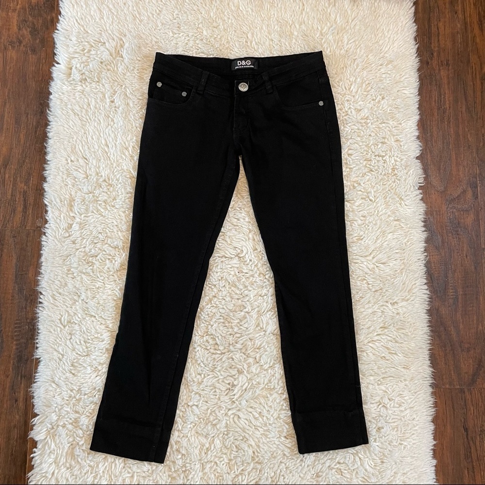 Dolce & Gabbana D&G Womens Black Denim Jeans Straight Leg Size 5